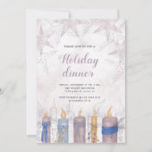 ウォーターカラーパステルフェスティバルホリデーディナー カード (正面)