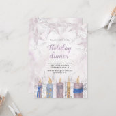 ウォーターカラーパステルフェスティバルホリデーディナー カード (正面/裏面インサイチュ)