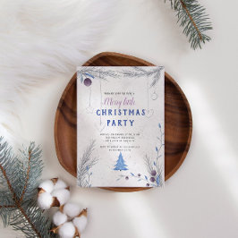 ウォーターカラーパステルフェスティバルホリデーパーティー招待状 カード