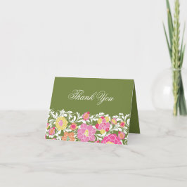ウォーターカラーパステルフローラサンキューカード サンキューカード