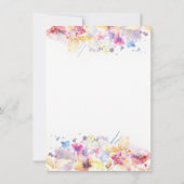 ウォーターカラーパステルフローラブライダルシャワー 招待状 (裏面)