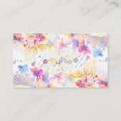 ウォーターカラーパステルフローラ結婚ズWebサイト エンクロージャーカード (裏面)