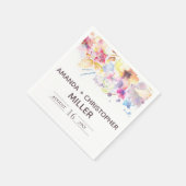 ウォーターカラーパステルフローラ |ナプキンス スタンダードカクテルナプキン (角)