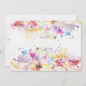 ウォーターカラーパステルフローラ |日付カードの保存 セーブザデート (裏面)