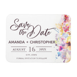 ウォーターカラーパステルフローラ |日付マグネットの保存 マグネット