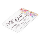 ウォーターカラーパステルフローラ |日付マグネットの保存 マグネット (左側)