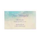 ウォーターカラーパステルブルースピンクカスタムク名刺