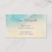 ウォーターカラーパステルブルースピンクカスタムク名刺 名刺 (正面)