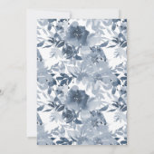 ウォーターカラーパステルブルーフローラベビーシャワー 招待状 (裏面)