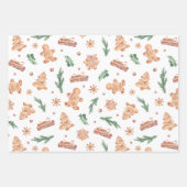 ウォーターカラーパステルホリデーラッピング紙シート ラッピングペーパーシート (正面2)