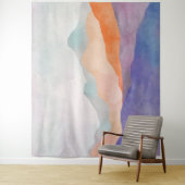 ウォーターカラーパステルマウンテンズ自然風景 タペストリー (インサイチュ)