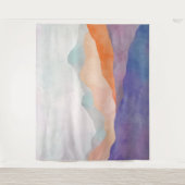 ウォーターカラーパステルマウンテンズ自然風景 タペストリー (正面)