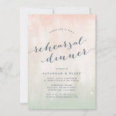ウォーターカラーパステルリハーサルディナー招待状 招待状 (正面)
