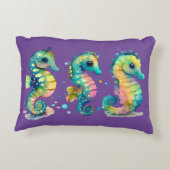 ウォーターカラーパステルレインボーシーホース アクセントクッション (裏面)