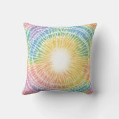 ウォーターカラーパステルレインボー絞り染め装飾用クッション クッション (裏面)