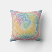 ウォーターカラーパステルレインボー絞り染め装飾用クッション クッション (裏面)