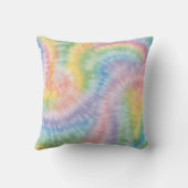 ウォーターカラーパステルレインボー絞り染め装飾用クッション クッション (裏面)