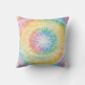 ウォーターカラーパステルレインボー絞り染め装飾用クッション クッション (裏面)