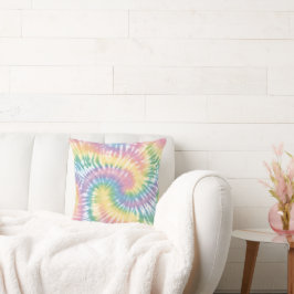 ウォーターカラーパステルレインボー絞り染め装飾用クッション クッション