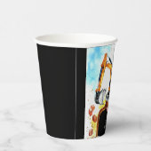 ウォーターカラーパステル建築誕生日 紙コップ (右)