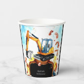 ウォーターカラーパステル建築誕生日 紙コップ (正面)