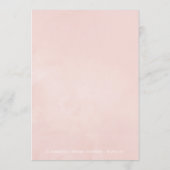 ウォーターカラーパステル赤面ピンクフローラブライダルシャワー アドバイスカード (裏面)