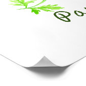 ウォーターカラーパセリイラストレーション ポスター (角)