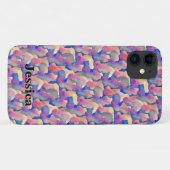 ウォーターカラーパターンのオーダーメイドiPhone 11 カバー (裏面(横))