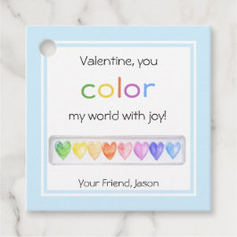 ウォーターカラーパレットバレンタインデーラベル フェイバータグ