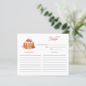 ウォーターカラーパンケーキブライダルブランチレシピカード (スタンド正面)