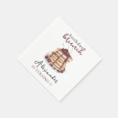 ウォーターカラーパンケーキ誕生日パーティー スタンダードカクテルナプキン (角)