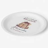 ウォーターカラーパンケーキ誕生日パーティー ペーパープレート (アングル)