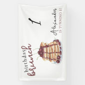 ウォーターカラーパンケーキ誕生日パーティー 横断幕 (縦)