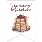 ウォーターカラーパンケーキ誕生日 バンティングフラッグ (第1の旗)