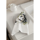 ウォーターカラーパンダガーデン キッチンタオル