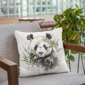 ウォーターカラーパンダガーデン クッション