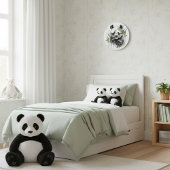 ウォーターカラーパンダガーデン ラージ壁時計