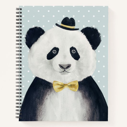 ウォーターカラーパンダベア ノートブック (正面)