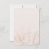 ウォーターカラーパンパスグラスボホブライダルシャワー ノートカード (裏面)