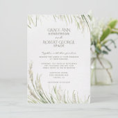 ウォーターカラーパンパスグラス結婚式招待状 招待状 (スタンド正面)