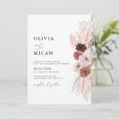 ウォーターカラーパンパスダスティーバラ結婚ズ 招待状 (スタンド正面)