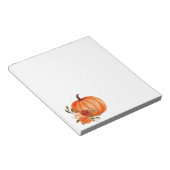 ウォーターカラーパンプキンオレンジフローラバラ ノートパッド (アングル)