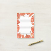 ウォーターカラーパンプキンズ秋テーマ ポストイット (デスク上)