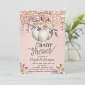 ウォーターカラーパンプキンバラ金ゴールドグリッタードリップ 招待状 (スタンド正面)