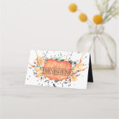 ウォーターカラーパンプキンフレンドシビング プレイスカード (裏面)