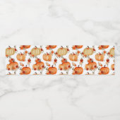 ウォーターカラーパンプキンフローラルローズ |赤ちゃんシャワー ペットボトルラベル (シングルラベル)