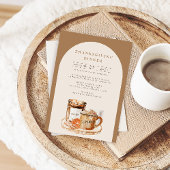 ウォーターカラーパンプキンラテ&キャンドルサンクスギビング 招待状