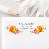 ウォーターカラーパンプキン差出人住所ラベル ラベル (インサイチュ)