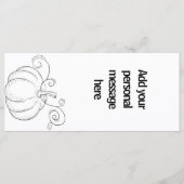 ウォーターカラーパンプキン感謝祭デザイン メニュー (裏面)