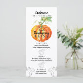 ウォーターカラーパンプキン感謝祭デザイン メニュー (スタンド正面)